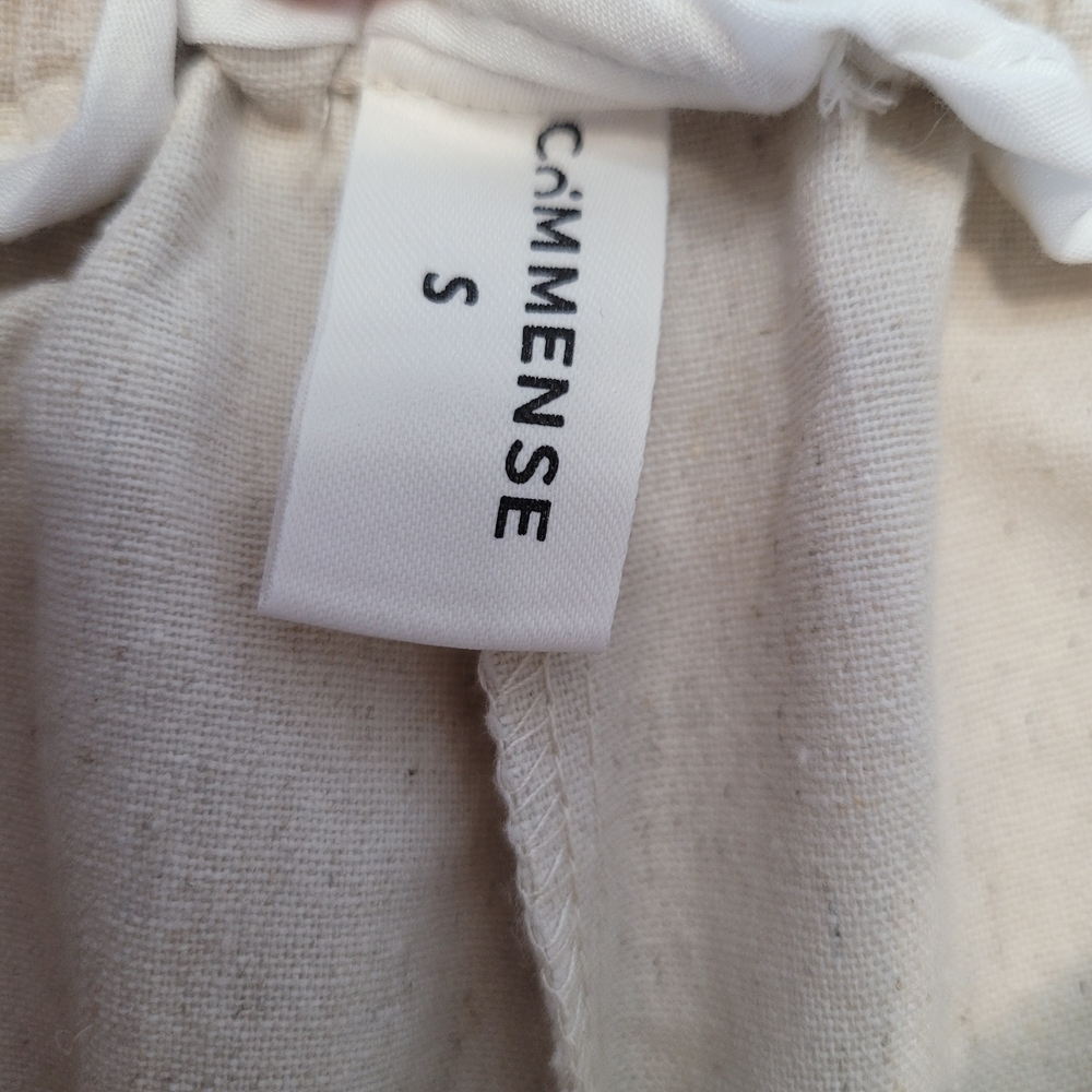 Commense Cream Wide Leg Linen-Blend Pants - Picture 6 of 12